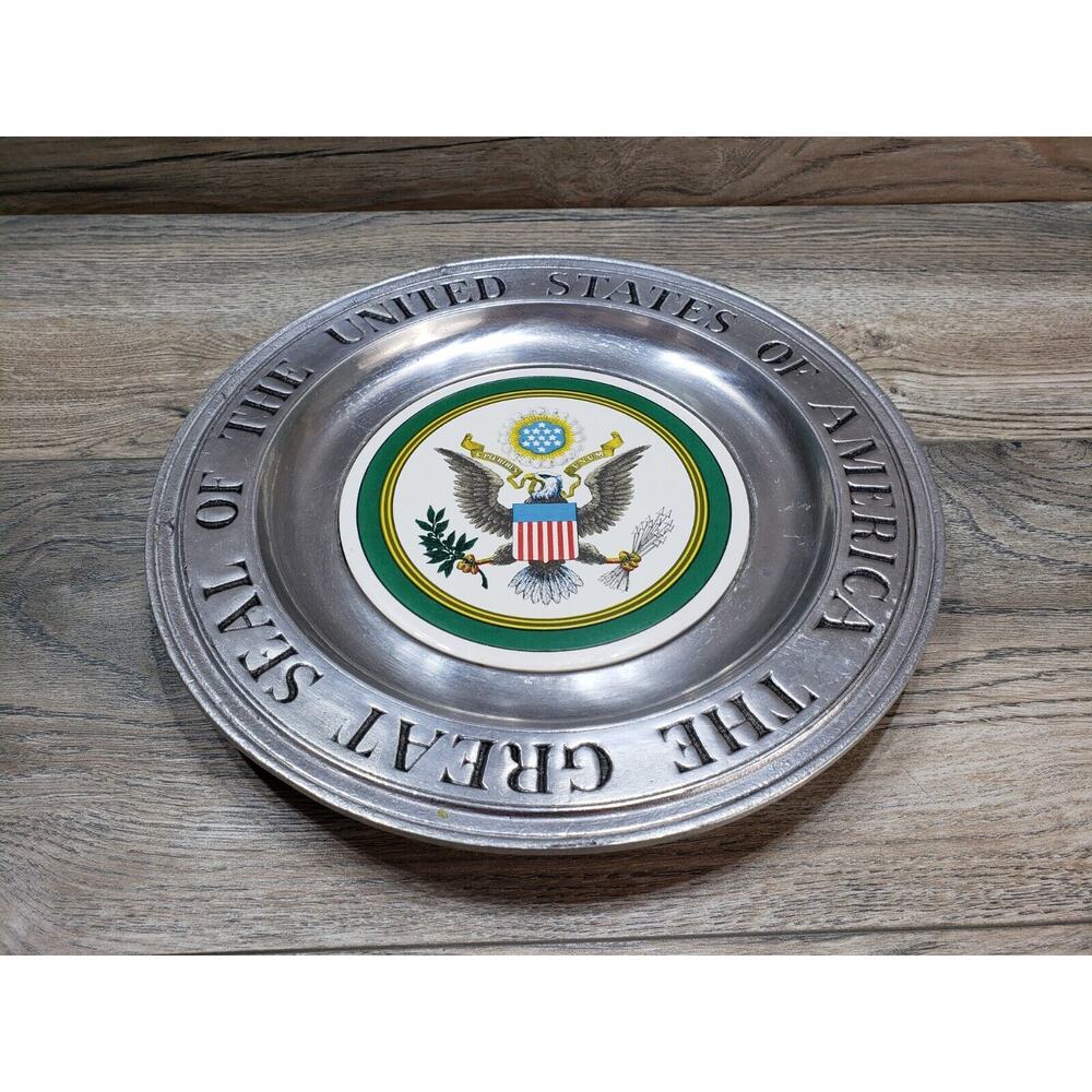 Pewter Great Seal Of The United States Of America Collectors Plate